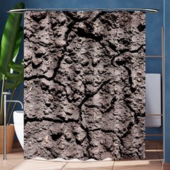 Earth  Dark Soil With Cracks Shower Curtain 60  X 72  (medium)  by FunnyCow