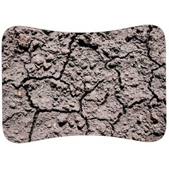 Earth  Dark Soil With Cracks Velour Seat Head Rest Cushion