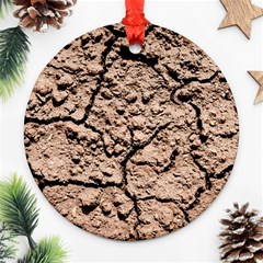 Earth  Light Brown Wet Soil Ornament (round) by FunnyCow