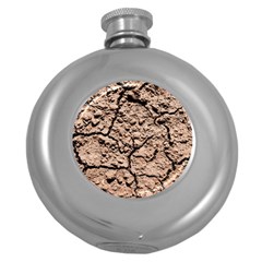 Earth  Light Brown Wet Soil Round Hip Flask (5 Oz) by FunnyCow