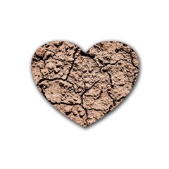 Earth  Light Brown Wet Soil Heart Coaster (4 Pack)  by FunnyCow