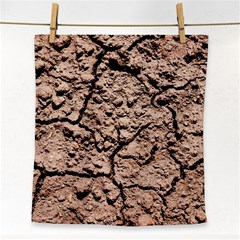 Earth  Light Brown Wet Soil Face Towel by FunnyCow