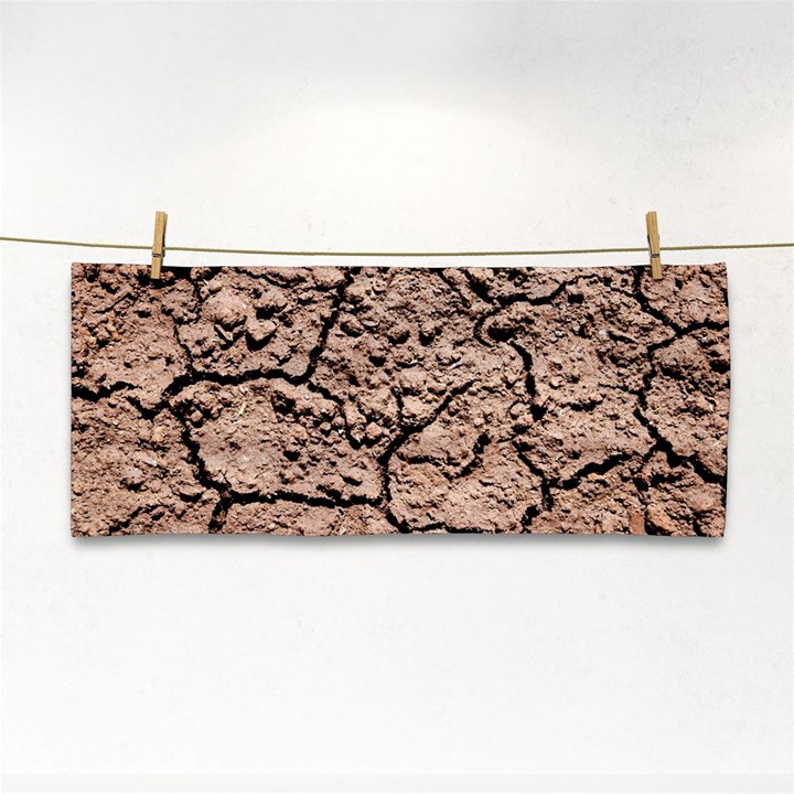 Earth. Light Brown Wet Soil Hand Towel