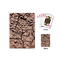 Earth  Light Brown Wet Soil Playing Cards (mini)  by FunnyCow