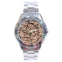 Earth  Light Brown Wet Soil Stainless Steel Analogue Watch by FunnyCow