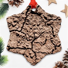 Earth  Light Brown Wet Soil Ornament (snowflake) by FunnyCow