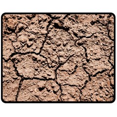 Earth  Light Brown Wet Soil Double Sided Fleece Blanket (medium)  by FunnyCow