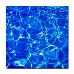 Blue Clear Water Texture Tile Coasters by FunnyCow