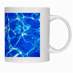 Blue Clear Water Texture White Mugs Right