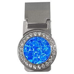 Blue Clear Water Texture Money Clips (cz)  by FunnyCow