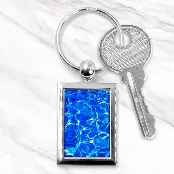 Blue Clear Water Texture Key Chains (Rectangle) 