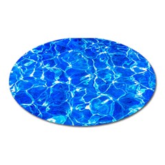 Blue Clear Water Texture Oval Magnet by FunnyCow