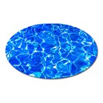 Blue Clear Water Texture Oval Magnet Front