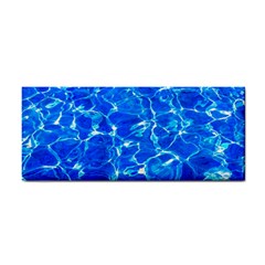 Blue Clear Water Texture Hand Towel by FunnyCow