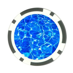 Blue Clear Water Texture Poker Chip Card Guard (10 Pack) by FunnyCow