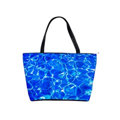 Blue Clear Water Texture Shoulder Handbags