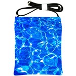 Blue Clear Water Texture Shoulder Sling Bags Front