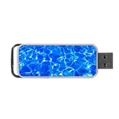 Blue Clear Water Texture Portable Usb Flash (one Side) by FunnyCow