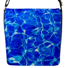 Blue Clear Water Texture Flap Messenger Bag (s) by FunnyCow