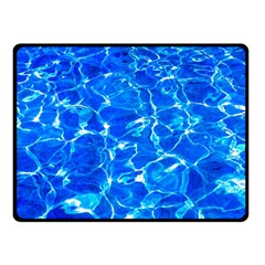 Blue Clear Water Texture Double Sided Fleece Blanket (small)  by FunnyCow