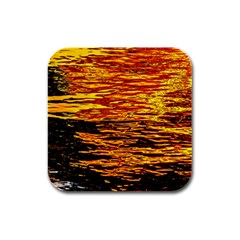 Liquid Gold Rubber Square Coaster (4 Pack)  by FunnyCow