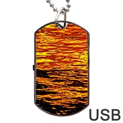 Liquid Gold Dog Tag Usb Flash (one Side) by FunnyCow