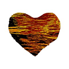 Liquid Gold Standard 16  Premium Heart Shape Cushions by FunnyCow