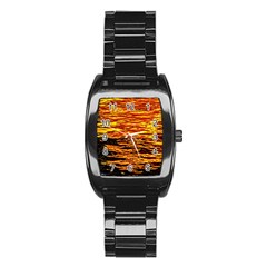 Liquid Gold Stainless Steel Barrel Watch by FunnyCow