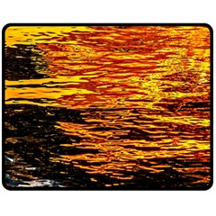 Liquid Gold Double Sided Fleece Blanket (medium)  by FunnyCow