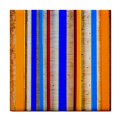 Colorful Wood And Metal Pattern Tile Coasters by FunnyCow