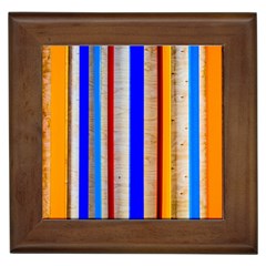 Colorful Wood And Metal Pattern Framed Tiles by FunnyCow