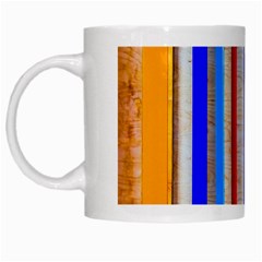 Colorful Wood And Metal Pattern White Mugs by FunnyCow