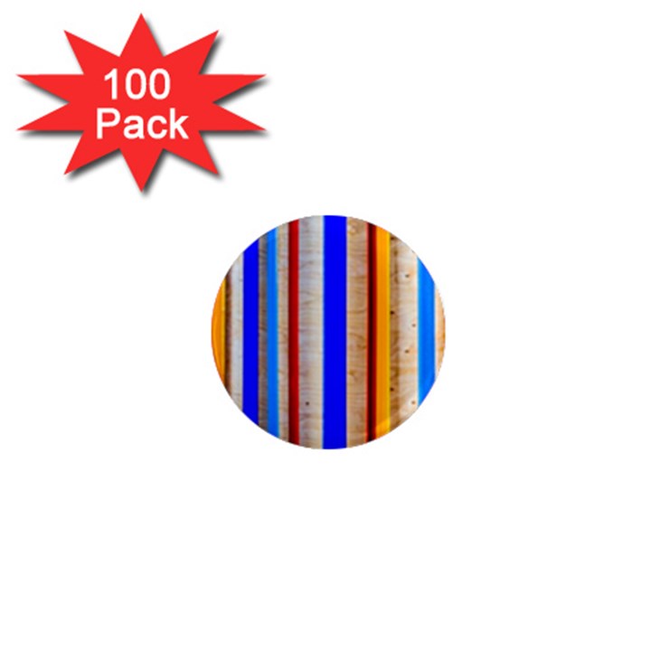 Colorful Wood And Metal Pattern 1  Mini Magnets (100 pack) 