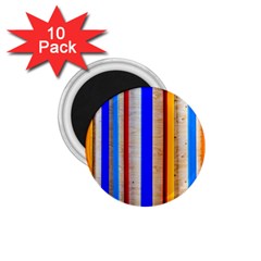 Colorful Wood And Metal Pattern 1 75  Magnets (10 Pack)  by FunnyCow