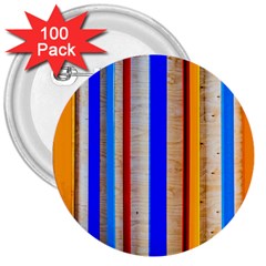 Colorful Wood And Metal Pattern 3  Buttons (100 Pack)  by FunnyCow