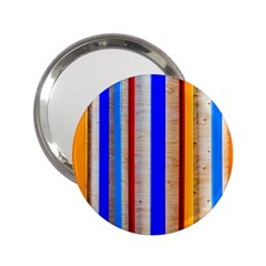 Colorful Wood And Metal Pattern 2 25  Handbag Mirrors by FunnyCow