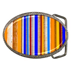 Colorful Wood And Metal Pattern Belt Buckles by FunnyCow