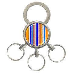 Colorful Wood And Metal Pattern 3-ring Key Chains by FunnyCow