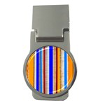 Colorful Wood And Metal Pattern Money Clips (Round)  Front