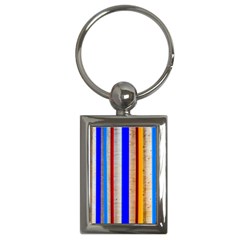 Colorful Wood And Metal Pattern Key Chains (rectangle)  by FunnyCow