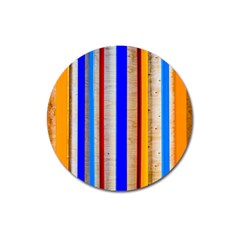 Colorful Wood And Metal Pattern Magnet 3  (round) by FunnyCow