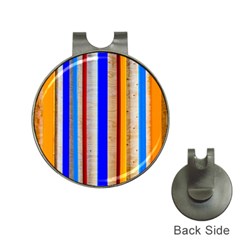 Colorful Wood And Metal Pattern Hat Clips With Golf Markers by FunnyCow