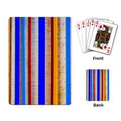 Colorful Wood And Metal Pattern Playing Card by FunnyCow