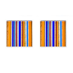 Colorful Wood And Metal Pattern Cufflinks (square) by FunnyCow