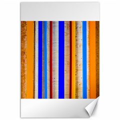 Colorful Wood And Metal Pattern Canvas 12  X 18   by FunnyCow