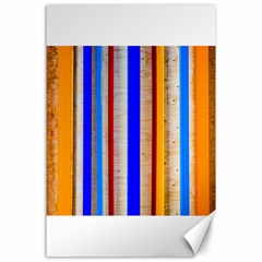 Colorful Wood And Metal Pattern Canvas 24  X 36  by FunnyCow