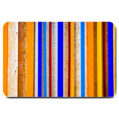 Colorful Wood And Metal Pattern Large Doormat  by FunnyCow