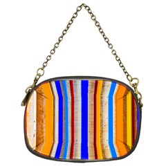 Colorful Wood And Metal Pattern Chain Purses (one Side)  by FunnyCow