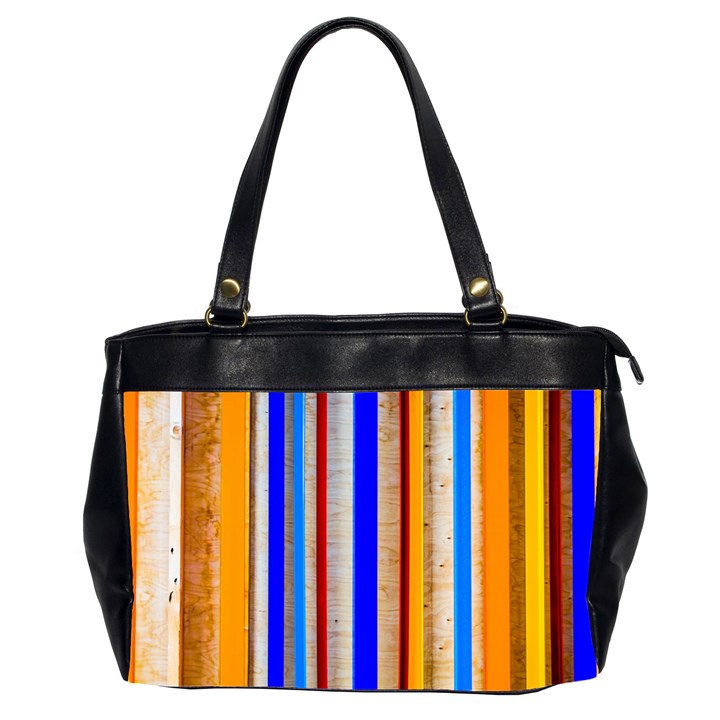 Colorful Wood And Metal Pattern Office Handbags (2 Sides) 