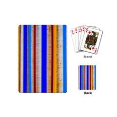 Colorful Wood And Metal Pattern Playing Cards (mini)  by FunnyCow